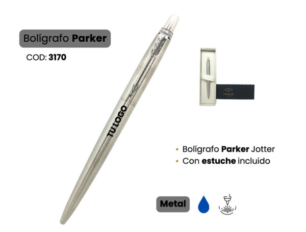 Boligrafo Parker Metal Clip - Imagen 2