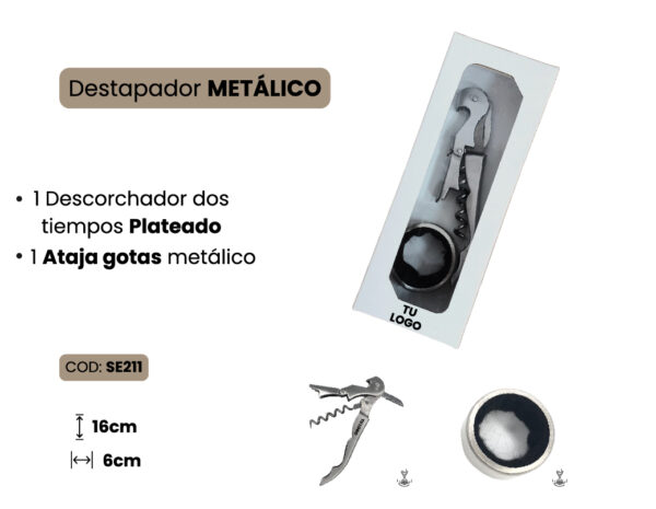 Destapador Metal + Atrapa Gotas - Imagen 2