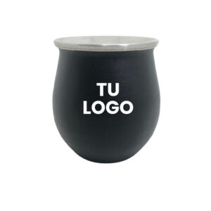 Mate Acero Oval + Bombilla