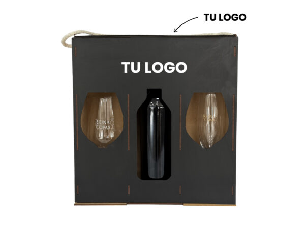 Packaging 2 Copas 1 Botella MDF