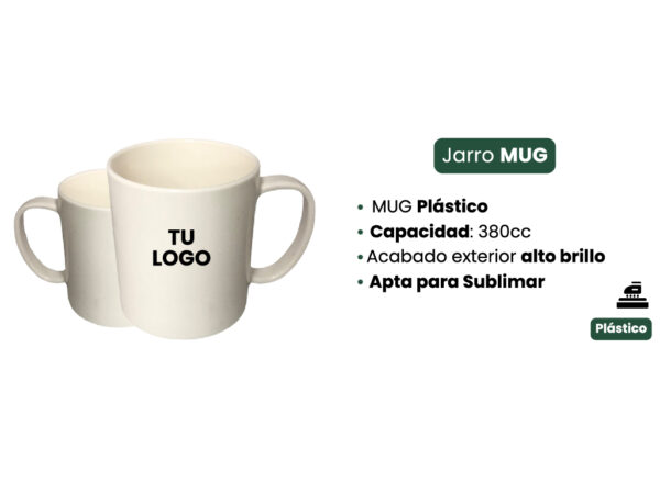 Taza MUG Brillante Plastico - Imagen 2