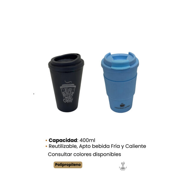 Vaso Térmico Polipropileno con tapa - Imagen 2