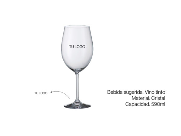 Copa Luisa 590ml Cristal - Imagen 2