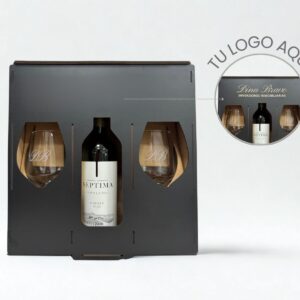 2 Copas + Caja de presentación MDF