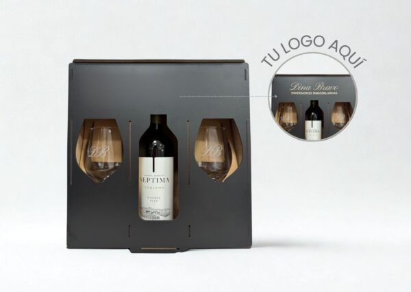 2 Copas + Caja de presentación MDF