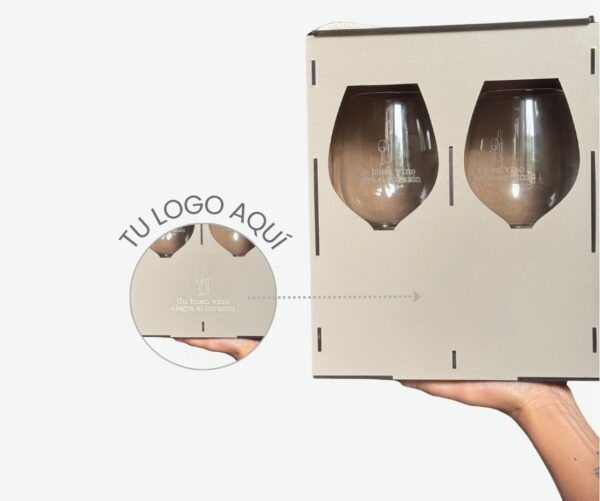 X2 Copas + Caja personalizada MDF